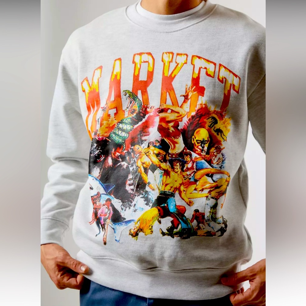 MARKET Graphic sweatshirt pullover crew neck sweater
Size medium